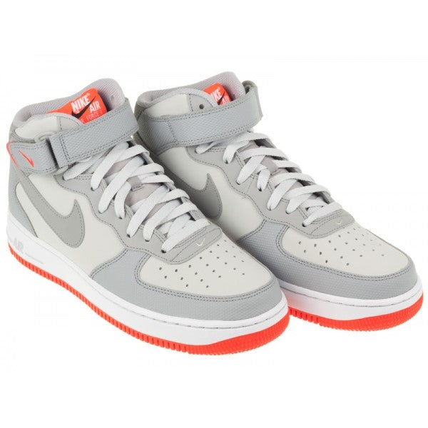 Air Force 1 Mid '07 - Pure Platinum - Wolf Grey Crimson - The Swag Haven
